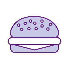 delicious burger isolated icon vector illustration design