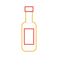 wine bottle isolated icon vector illustration design