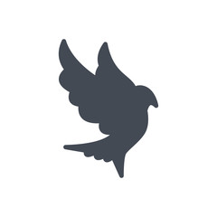 Easter holiday silhouette icon pigeon animal
