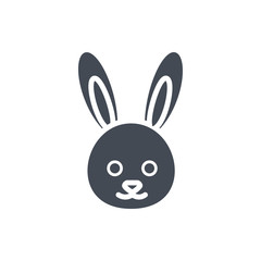 Easter holiday silhouette icon bunny animal
