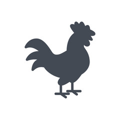 Fototapeta na wymiar Easter holiday silhouette icon chicken cock