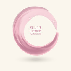 Watercolor circle texture. Vector circle elements