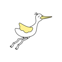 Cute stork cartoon