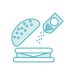 delicious burger with salt vector illustration design