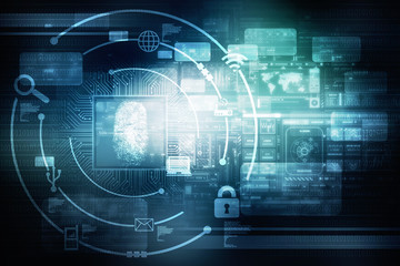 2d illustration Finger Print