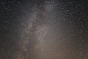 The center of our home galaxy, the Milky Way galaxy, night stars landscape