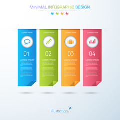 Infographic Elements with business icon on full color background  process or steps and options workflow diagrams,vector design element eps10 illustration