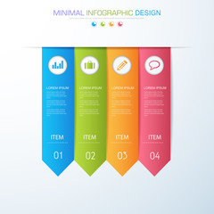 Infographic Elements with business icon on full color background  process or steps and options workflow diagrams,vector design element eps10 illustration