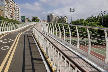 Fototapeta premium Xindian Creek bicycle lanes