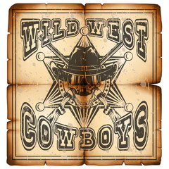 wild west skull paper var 1