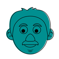 cute happy elderly man icon image