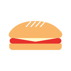 delicious burger isolated icon vector illustration design