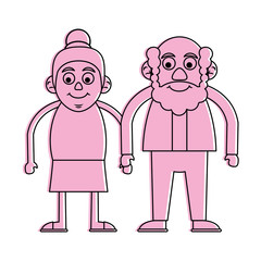 cute elderly people icon image