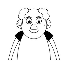 cute happy elderly man icon image