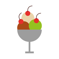 Obraz premium ice cream cup isolated icon vector illustration design