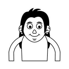 cute happy elderly woman icon image