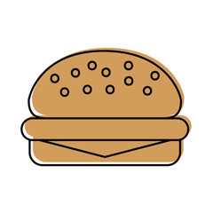 delicious burger isolated icon vector illustration design