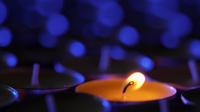 Candle suddenly dies. Candle suddenly dies away and there is smoke.