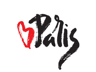 Paris inscription with heart