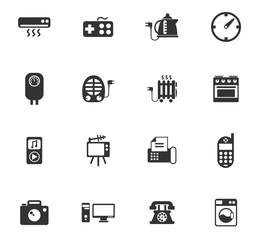 home appliances icon set