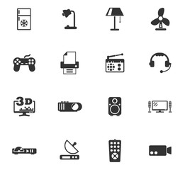 home appliances icon set