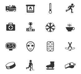 ice rink icon set