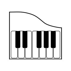 Naklejka premium Piano keyboard music technology