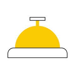 button bell isolated icon vector illustration design