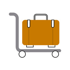 suitcase carrier isolated icon vector illustration design