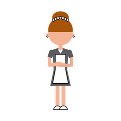 Housekeeper avatar character icon vector illustration design