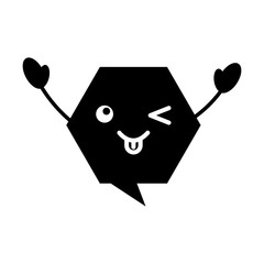 speech bubble kawaii character vector illustration design