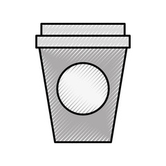 coffee plastic cup icon vector illustration design