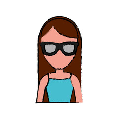 woman with glasses icon