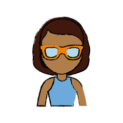 woman with glasses icon