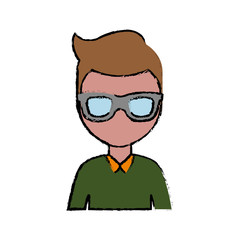 man with glasses icon