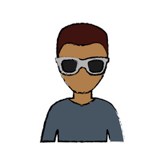 man with glasses icon