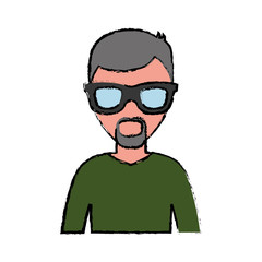 man with glasses icon