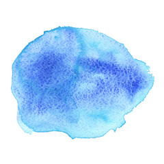 Blue watercolor stain