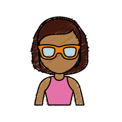 woman with glasses icon