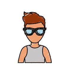 man with glasses icon