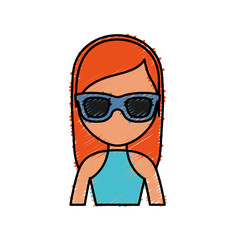 woman with glasses icon