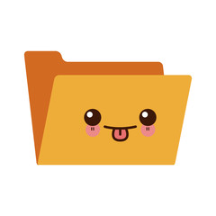 kawaii empty folder archive office supply icon
