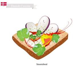 Smorrebrod with Shrimp, The National Dish of Denmark