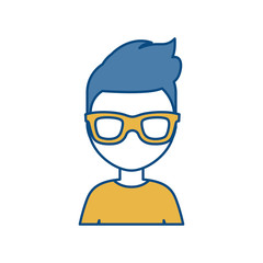 man with glasses icon