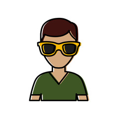 man with glasses icon