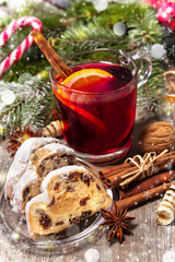 Christmas red mulled wine