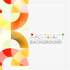 Colorful rings on grey background, modern geometric pattern design