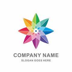 Geometric Clover Flowers Motif Pattern Beauty Cosmetic Aromatherapy Fashion Business Company Stock Vector Logo Design Template 