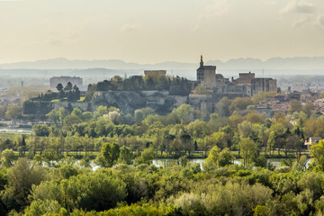 Fototapeta na wymiar View of Villeneuve les Avignon, in the south of France