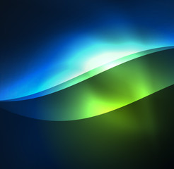 Illuminated neon waves
